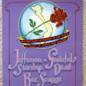 1982 Original Grateful Dead Jeffeson Starship Vietnam Vets Bill Graham Poster